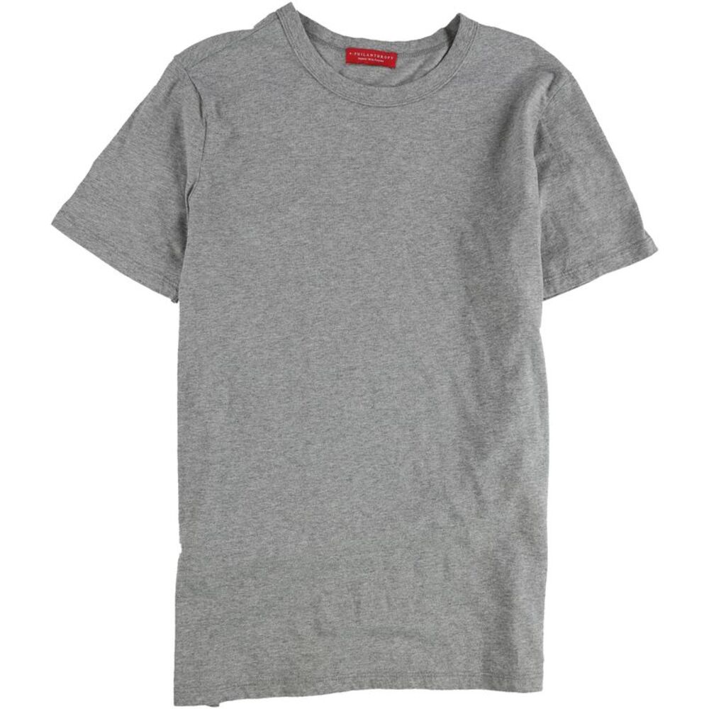 n:philanthropy Mens Heathered Basic T-Shirt, Grey, L, DM